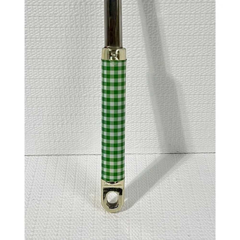 VTG Inox Ecelstahl Rostfrei Slotted Skimmer 18/8 Stainless Steel Green Gingham